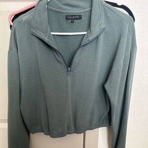 Green cropped sweatshirt